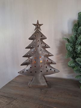 Afbeeldingen van Christmas tree antiek staal 40 cm