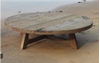 Afbeelding van Landelijke robuuste salontafel - tuintafel 135 cm
