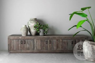 Afbeeldingen van Dressoir oud hout 6 deurs | Sempre Collectie